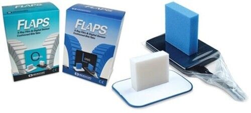 (XRay) Microcopy, Flaps X Ray Films & Digital Sensors Adhesive Holding Bite Tabs - FLS Long Blue 375/Pk