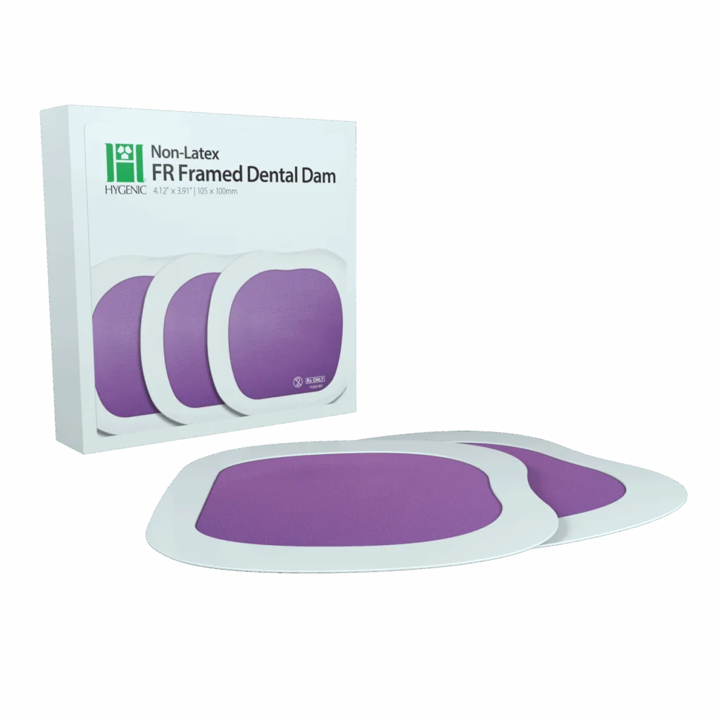 Hygenic ,Flexi Dam Non-Latex, 5" X 5", Framed Rubber Dam, Purple, 20/PCS #15514 - COLTENE