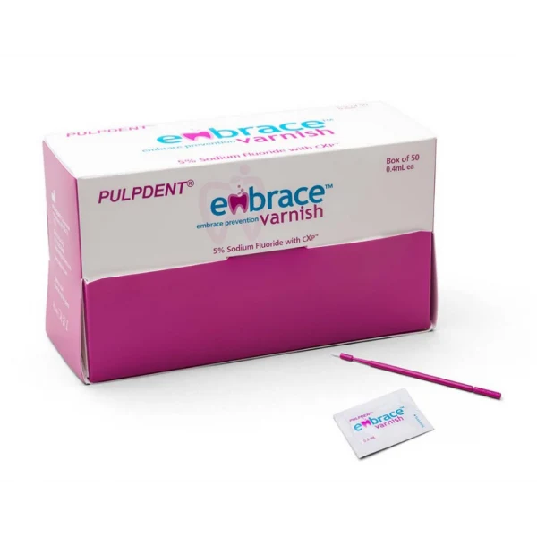 #FV50- Embrace Varnish Unidose 50 X 0.4ml- 5% Sodium Fluoride Bubble Gum - Pulpdent