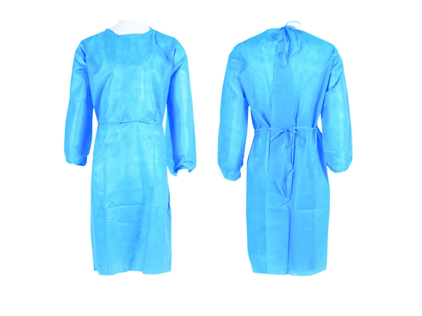 Universal Size, Isolation Gowns Non-Woven 10/Pk Blue