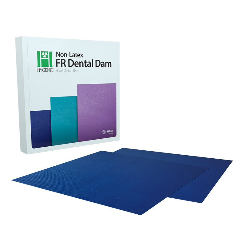 (Buy 3 Get 1 Free) Hygenic, FlexiDam 6"x6" FR Rubber Dental Dam Non Latex 30/Box #H09945 #15482