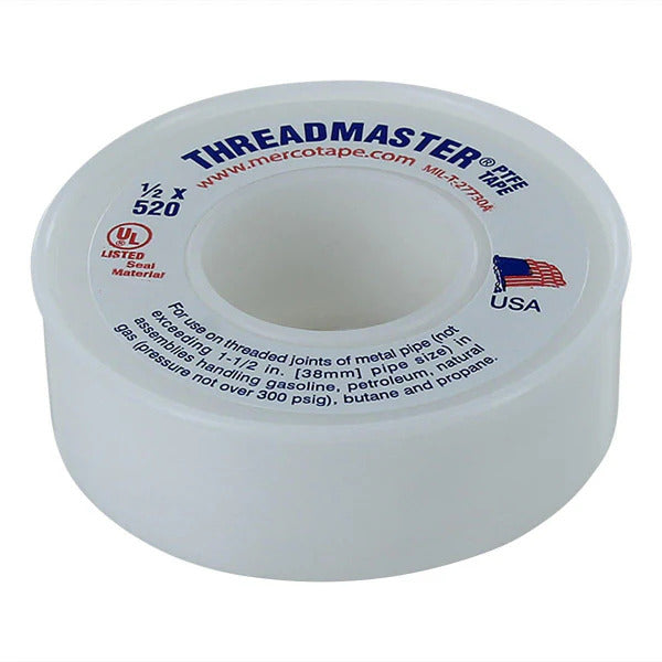 DCI ThreadMaster Teflon Tape Roll - 1/2" Roll