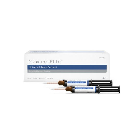 Maxcem Elite Cement Self Adhesive Clear Shade,Refill 2x5gm Syringes #33872 - Kerr