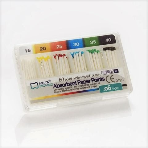 Meta BioMed .06 Tapered Paper Points 60/PK - .06 Asst 15-40