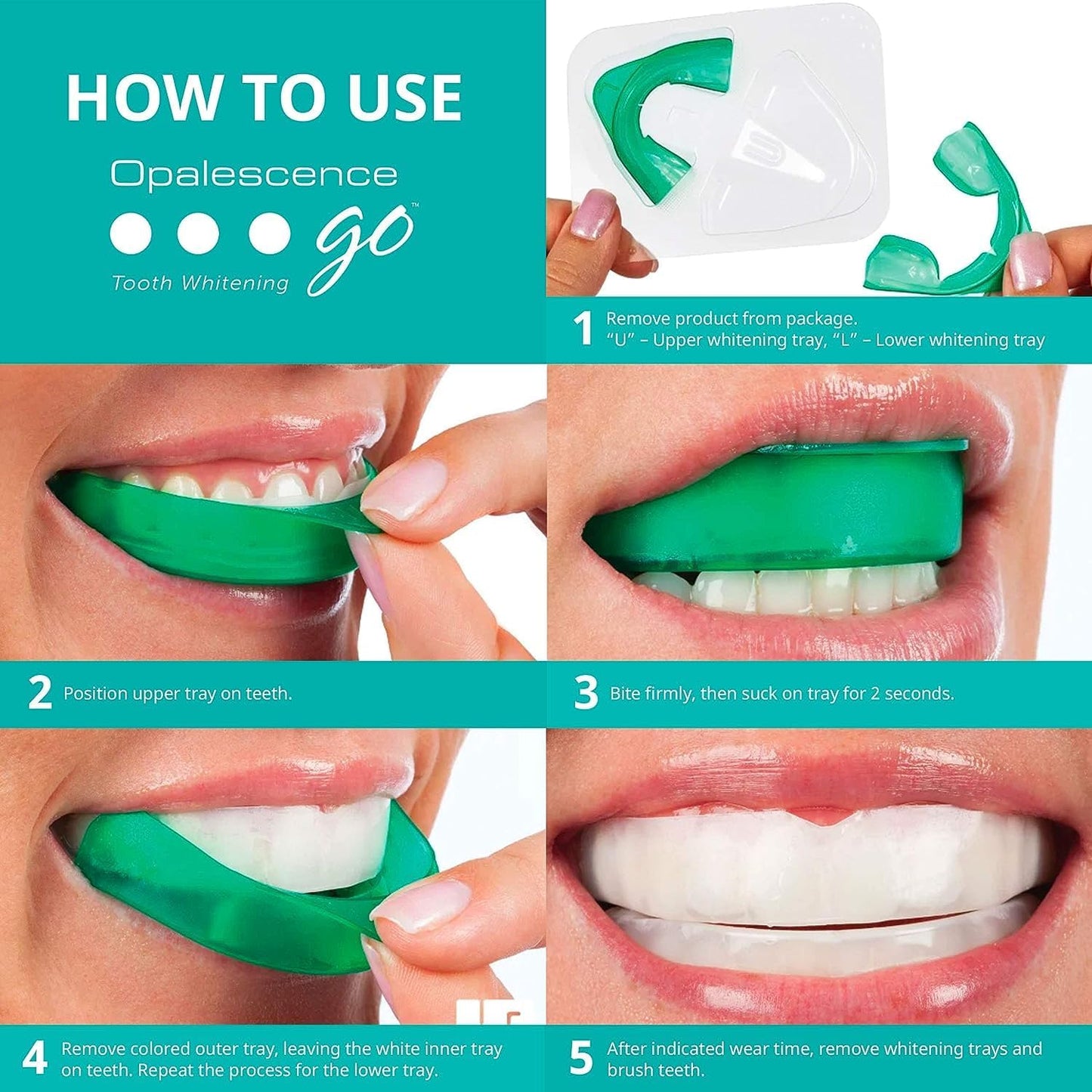 Opalescence Go - Prefilled Teeth Whitening Trays Kit 10/PK- 15% Hydrogen Peroxide #4638 - Ultradent