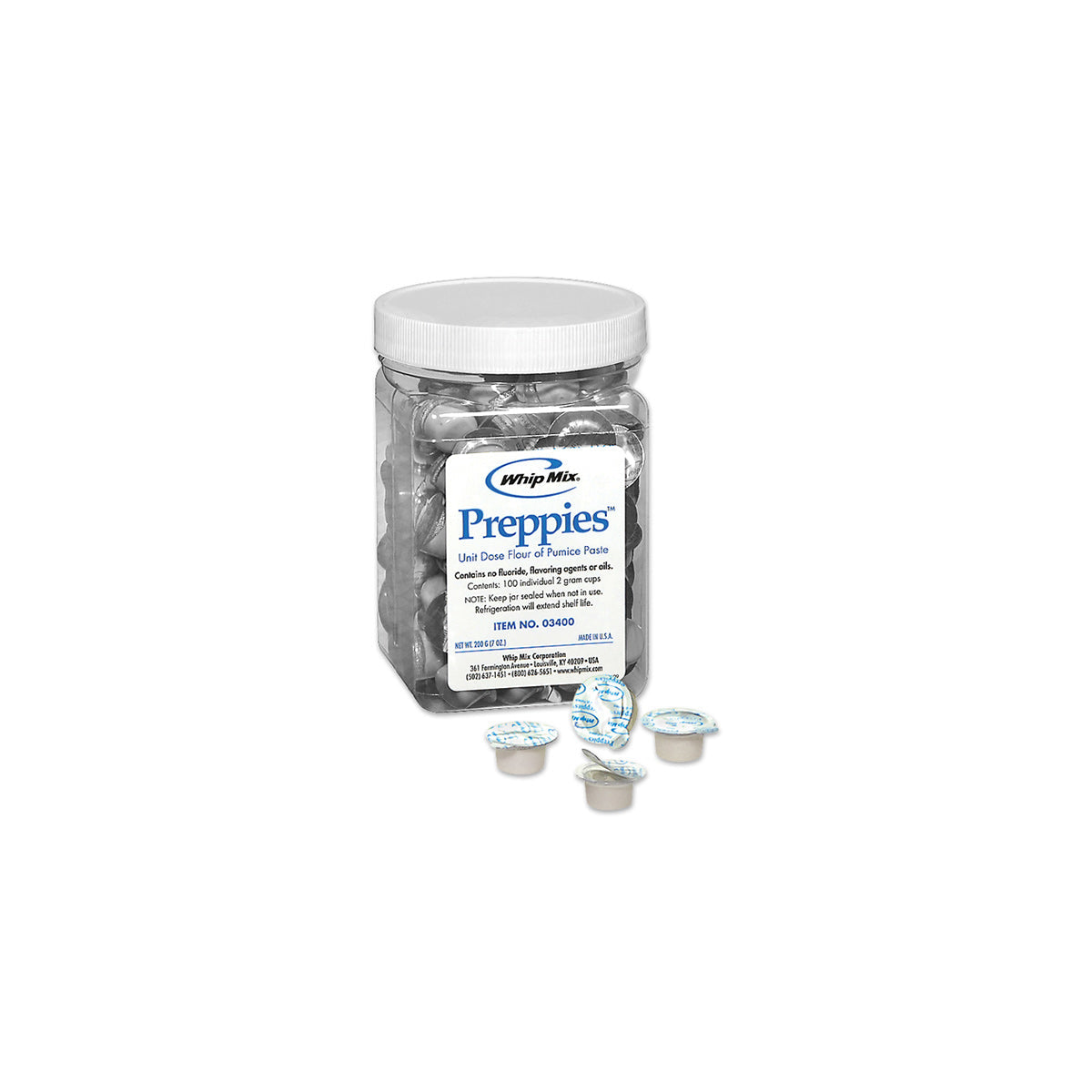 Whipmix-Pumice Preppies Unit Dose 100/Box #03400