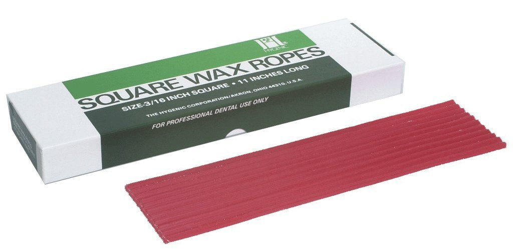 Hygenic, Utility Wax Square Ropes Red 44/Box, #H00819 - COLTENE
