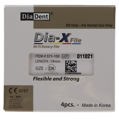 Dia-X File NiTi Rotary 25mm Assorted 4/Pk #571-291