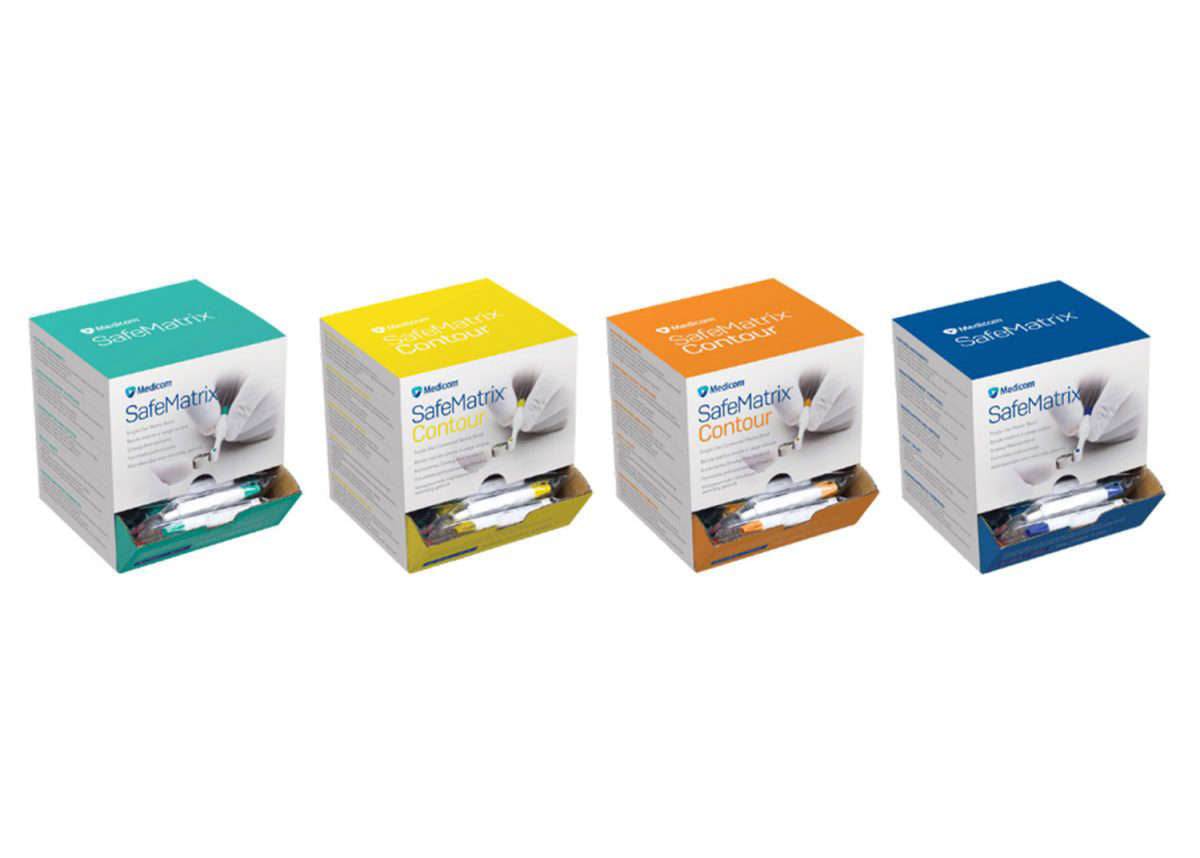 Single Use Matrix Bands (SafeMatrix) 50/Box -Medicom - Blue #30045