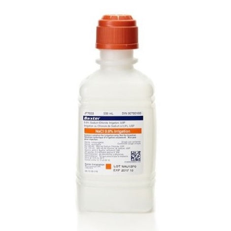 Saline Irrigation Solution NACL 0.9% Sodium Chloride, 500/ml JF7634-JF7633P Baxter - 500/ML