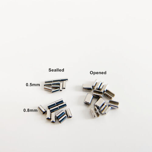 Orthodontic Crimpable Split Mini Stops 10/Pk - Small 0.5mm