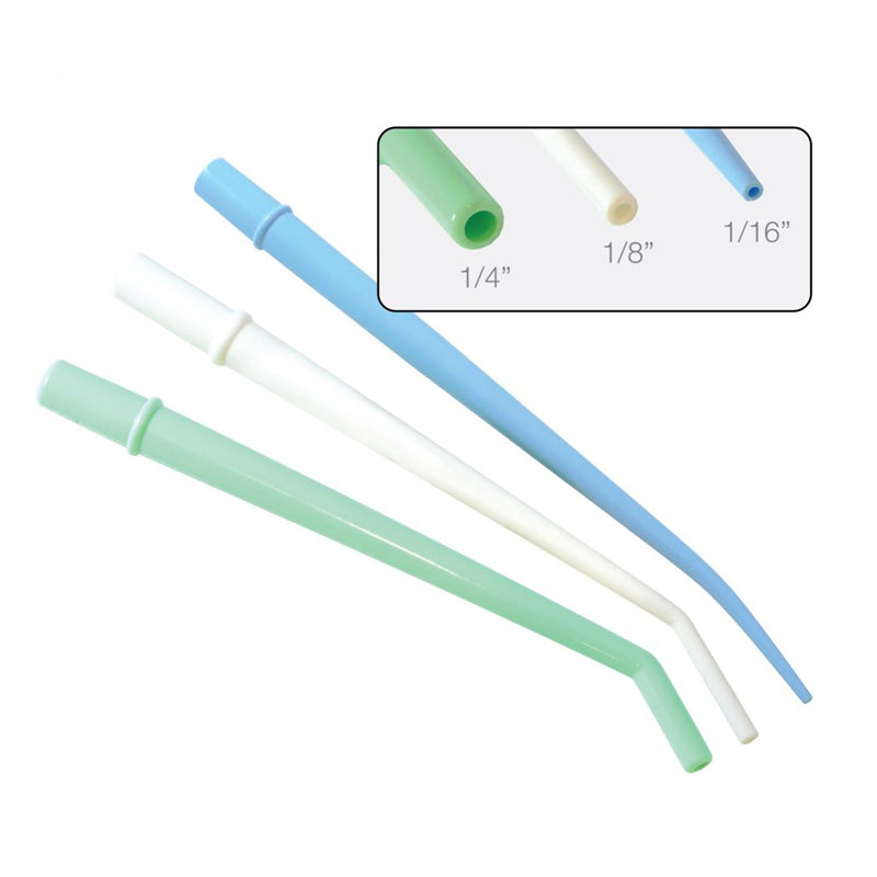 Disposable Surgical Suction Aspirator Tips 25/Pk Surgi-Vac Tips - White 1/8" 25/Pk