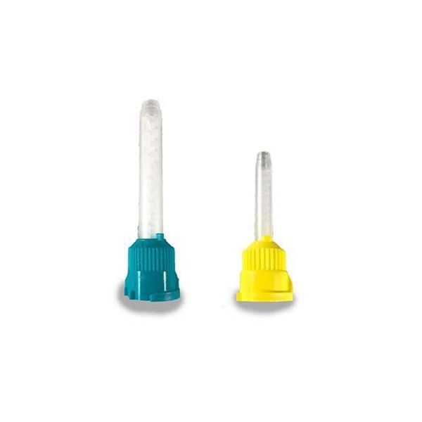 VPS Impression T-Style SHORT Mixing Tips 20/pk T-Mixer MixPac Style 1:1 - 4.2mm Yellow