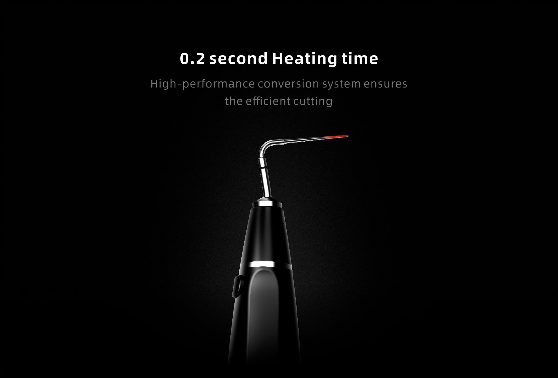 Woodpecker Fi-P gutta-percha obturation device with a 0.2-second rapid heating tip for efficient cutting. High-performance conversion system ensures precise and seamless root canal filling.