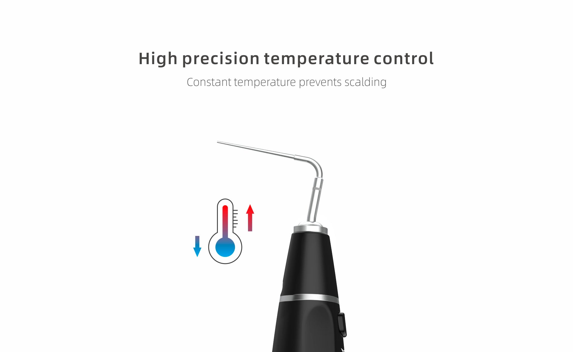Woodpecker Fi-P gutta-percha obturation device with high-precision temperature control. Maintains a constant temperature to prevent scalding, ensuring safe and efficient root canal filling.