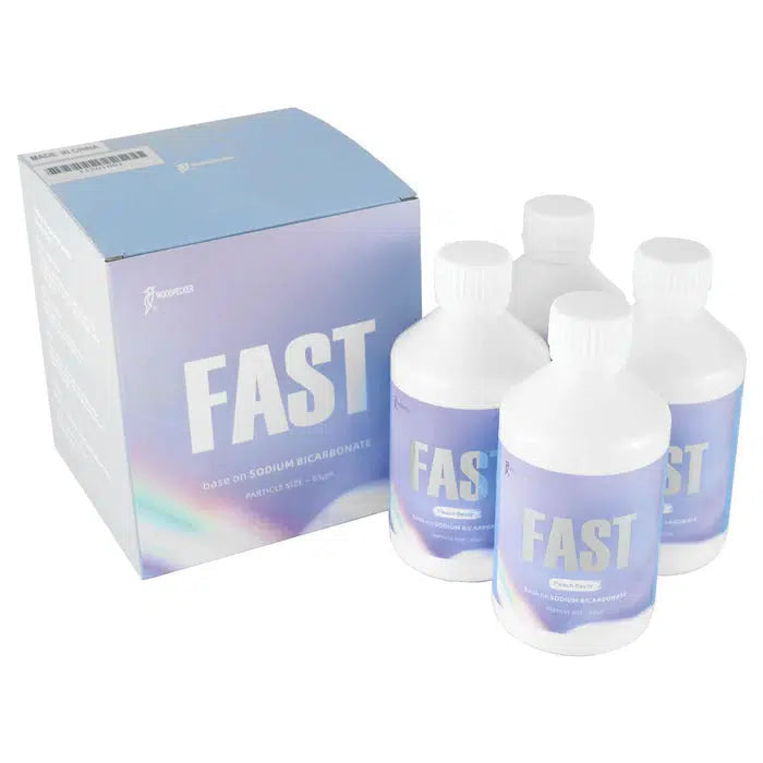 Woodpecker PT-S1 FAST 65 micron sodium bicarbonate air-polishing prophy powder, peach flavour, 300 g