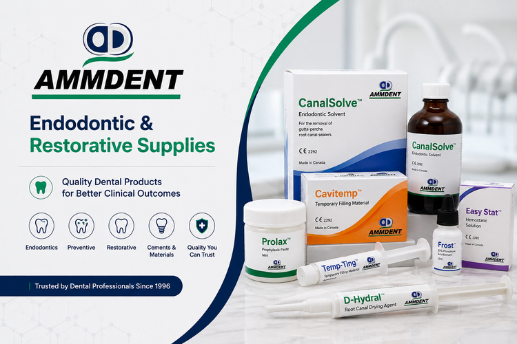 AMMDENT dental products for endodontic and restorative dentistry