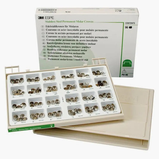 Stainless Steel Permanent Molar Crowns Kit 96/Pk