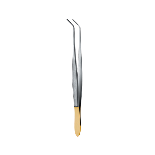 Cushing Dressing Forcep, Serrated, Angled, Tungsten Carbide, 18CM - HiTeck Medical Instruments