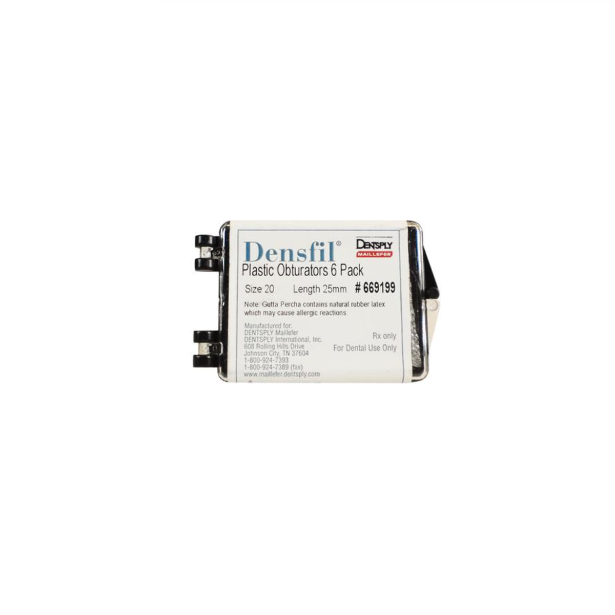 Densfil Obturators Refill, 25 mm Length - Titanium, Size 25, 6/pk