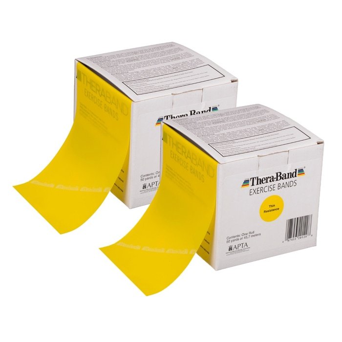 THERABAND Professional Latex Resistance Bands, 100- Yards, Light