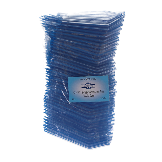 HSB - Crystal Tip Type Air/Water Tips, Plastic Core, Blue, 250/Pk