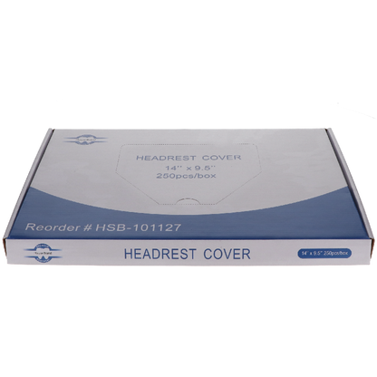 HSB - Poly Headrest Cover, 14" x 9.5", 250/Pk