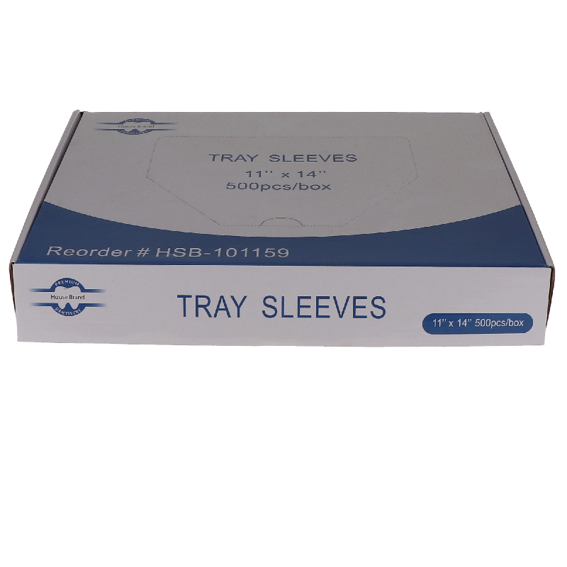 HSB - Plastic Tray Sleeves, 11" x 14", 500/Bx