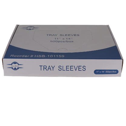 HSB - Plastic Tray Sleeves, 11" x 14", 500/Bx