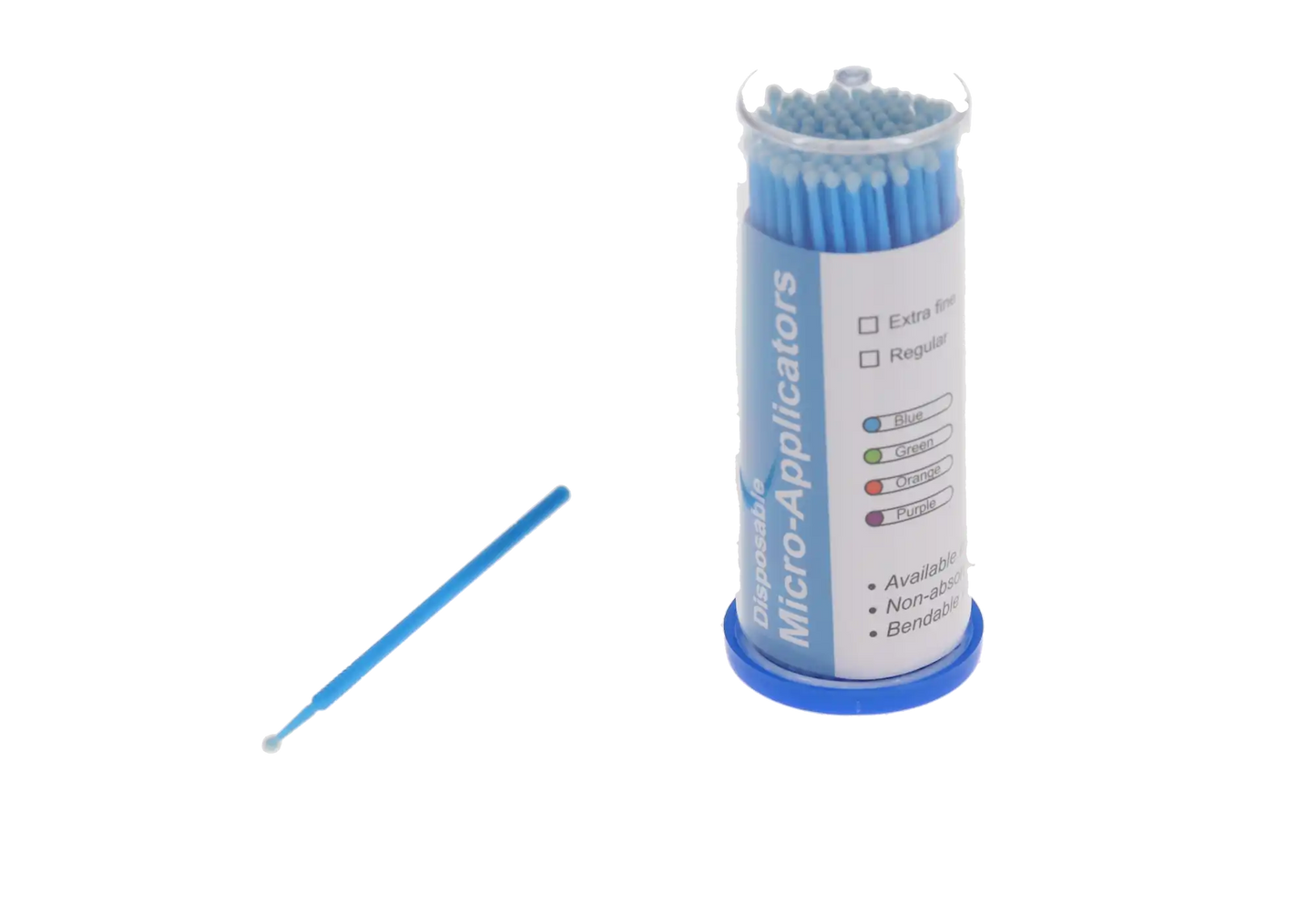HSB-Micro-Brush Disposable Applicators, Regular, Blue, 4 x 100/Pk, 101316