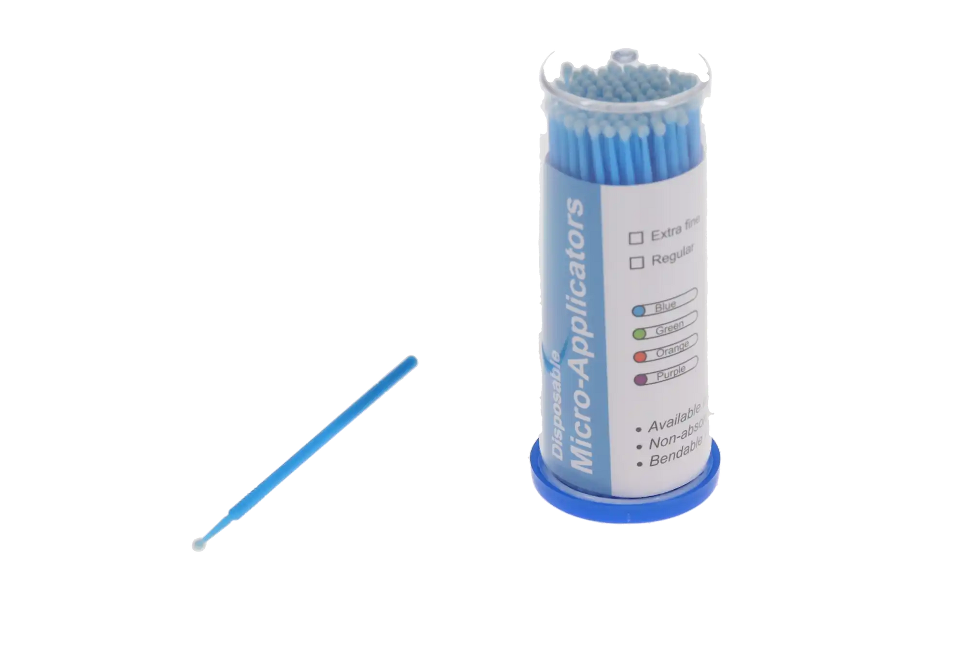 HSB-Micro-Brush Disposable Applicators, Regular, Blue, 4 x 100/Pk, 101316