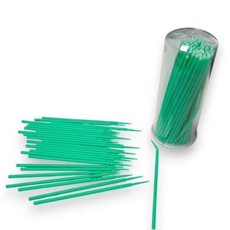 HSB-Micro-Brush Disposable Applicators, Regular, Green, 4 x 100/Pk, HSB-101317