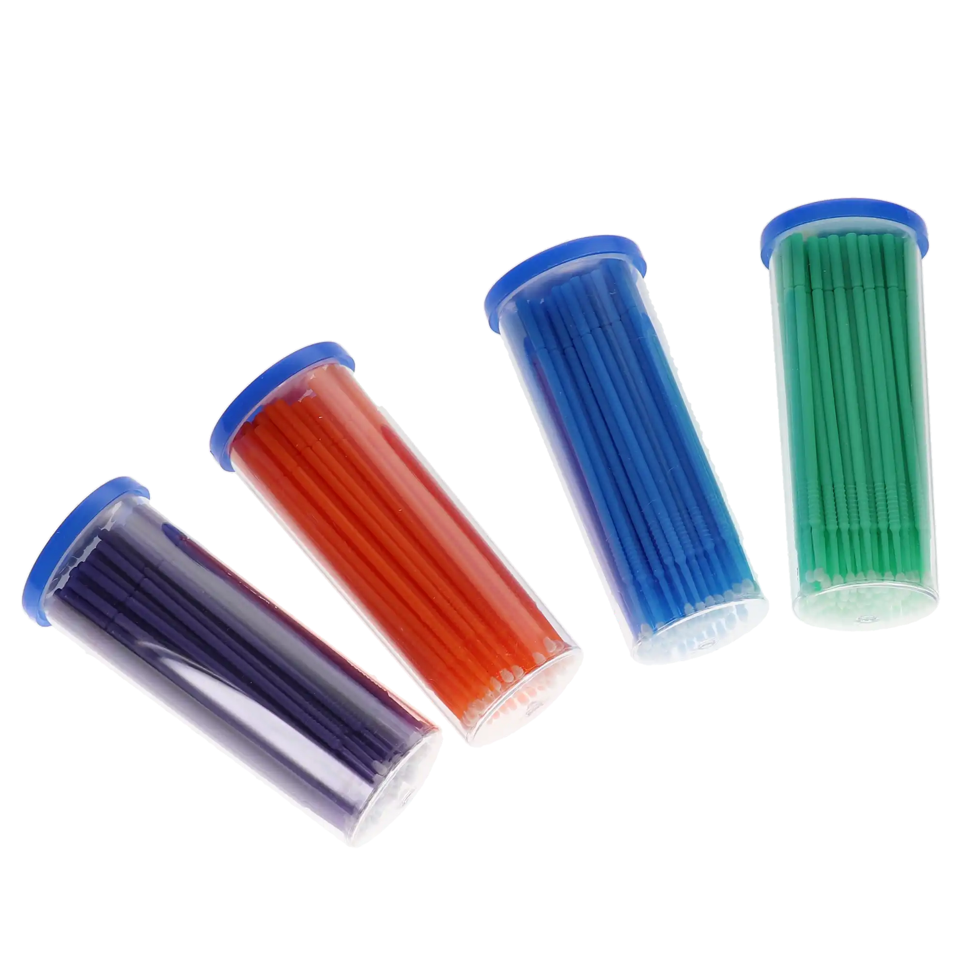 HSB-Micro-Brush Disposable Applicators, Regular, Assorted, Blue/Geen/Orange/Purple, 4 x 100/Pk - HSB-101322