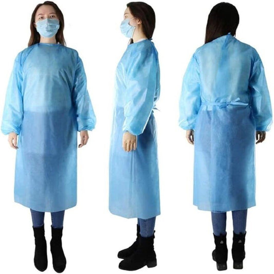 HSB - Disposable Procedure Isolation Gowns, Blue, 10/Pk