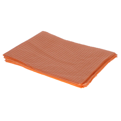 HSB - Disposable Bibs, 2+1 Ply, 13" x 18", Peach, 500/Pk