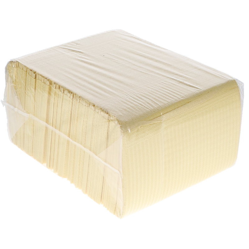 HSB - Disposable Bibs, 2+1 Ply, 13" x 18", Yellow, 500/Pk