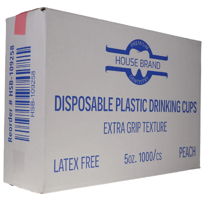 HSB - Plastic Cups 5oz. 1000/Cs Peach