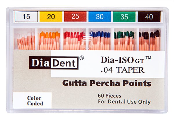 Dia ISO GT Gutta Percha Points 0 04 Taper Slide Package 60 Box Si Dia ISO GT Gutta Percha Points 0 04 Taper Slide Package 60 Box Si