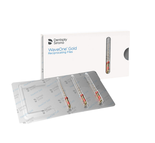 Dentsply Sirona WaveOne Gold Rotary Endodontic Files 25mm Primary 3/Pk | DE-A0753225G0P03