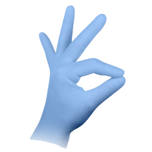 Medicom: SafeBaSicS TrueFit Blue PF Nitrile 300/Box - X-Large Gloves - 1185-E