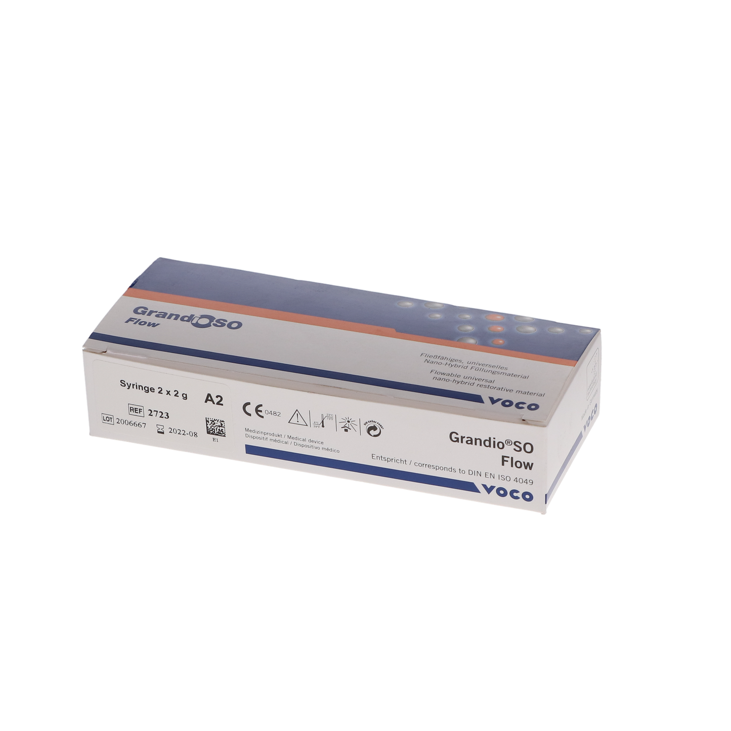 Voco GrandioSO Flow Composite 2g Syringes Bleach (BL) 2 Counts