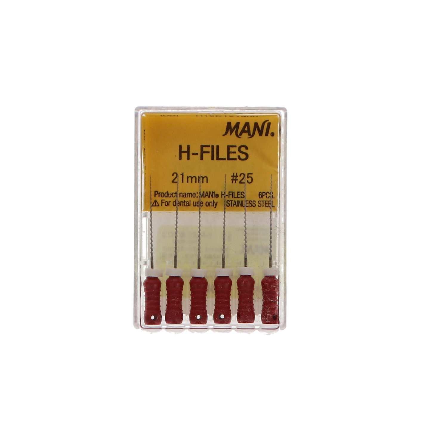 Hedstrom Files, Stainless Steel, 21 mm, # 25, Red, 6/Pk