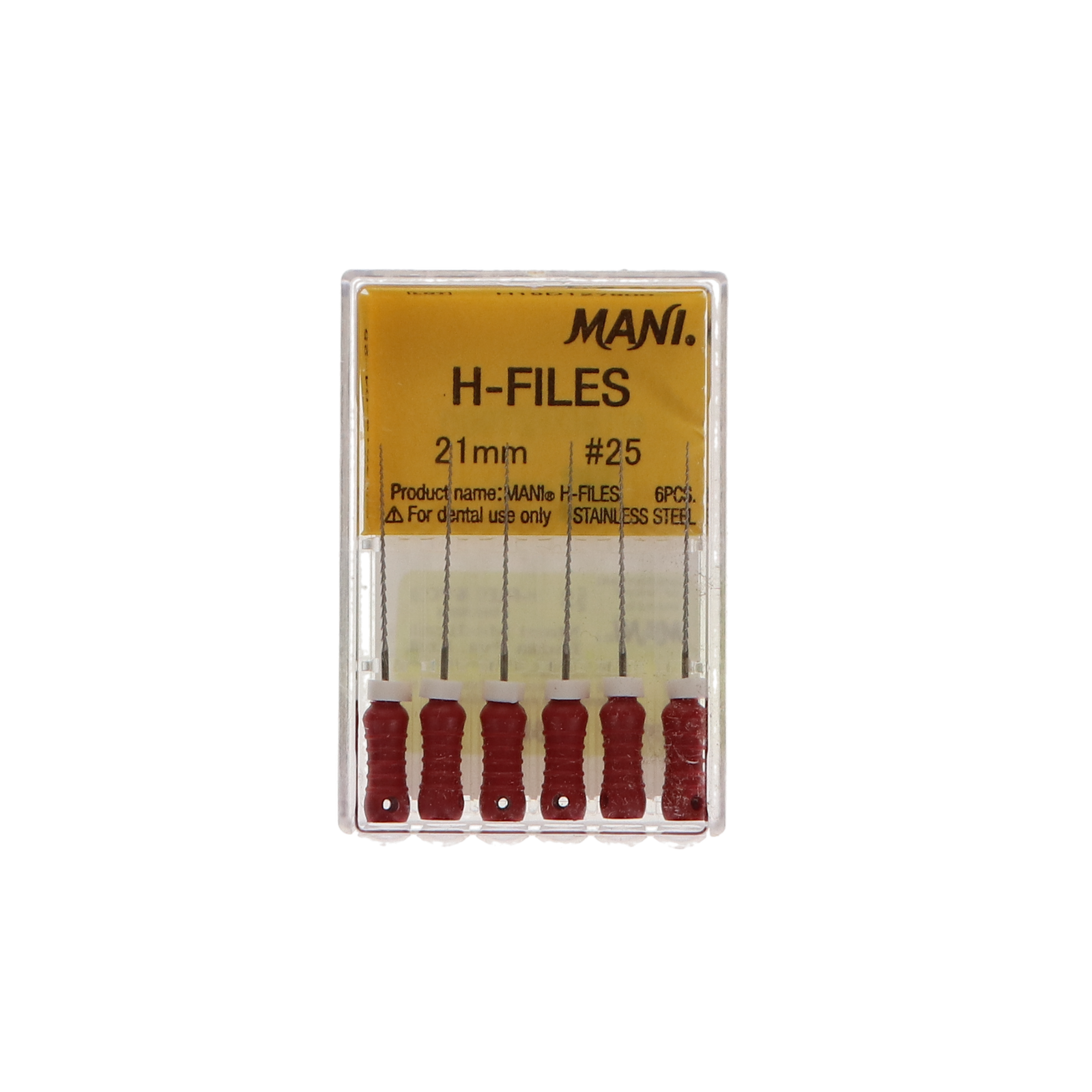 Hedstrom Files, Stainless Steel, 21 mm, # 25, Red, 6/Pk