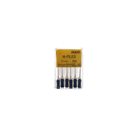 Hedstrom Files, Stainless Steel, 21 mm, # 30, Blue, 6/Pk