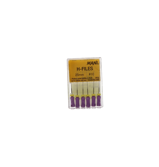 Hedstrom Files, Stainless Steel, 25 mm, # 10, Purple, 6/Pk
