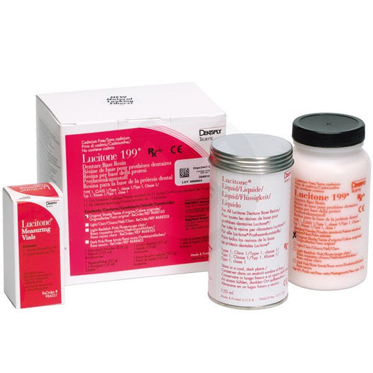 Lucitone 199® Denture Base Resin – Heat-Seal Bags - 108 Unit Powder (5 lb), Dark Pink