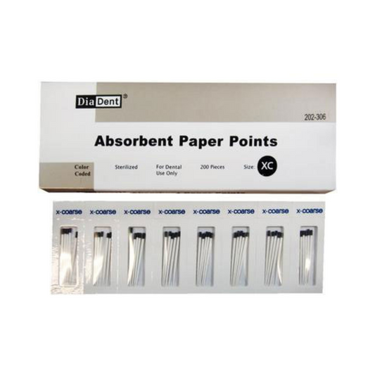 Absorbent Paper Points – Cell Pack, Accessory Sizes, 200/Box, Size/Color: X-Fine