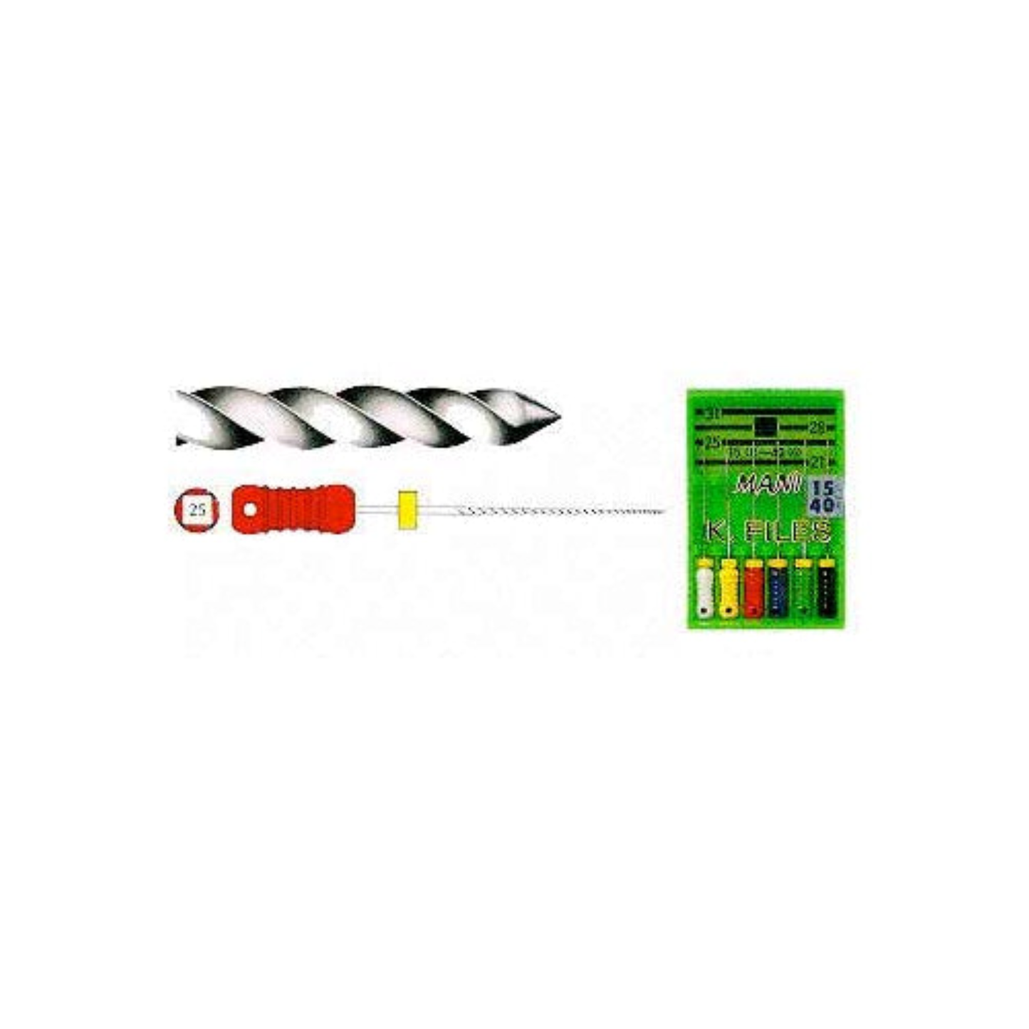 K-File, Stainless Steel, 28 mm, # 25, Red, 6/Pk