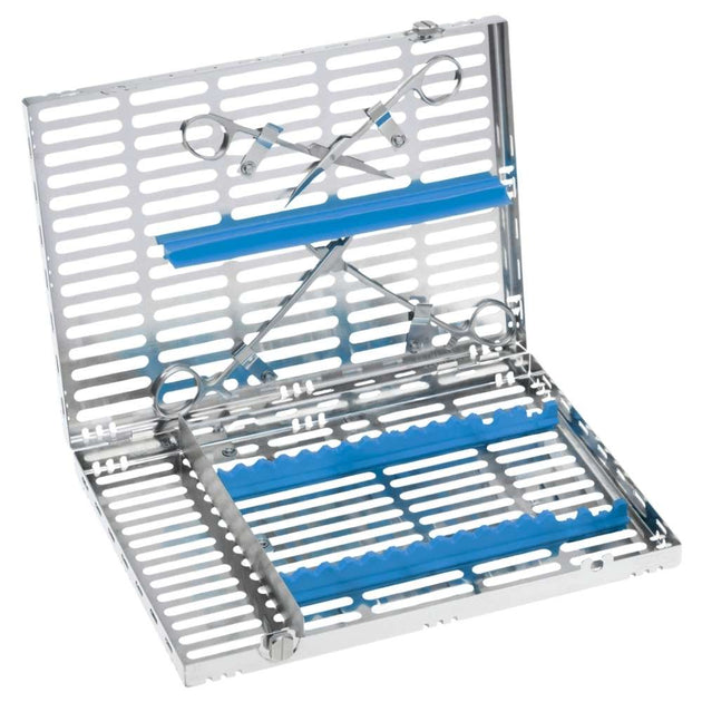 Oral Surgery Instrument Cassette Compact: 10 Instruments, 2 Elevators, 2 Hinged, 203 x 280 mm - SurgiWorld SM10SB