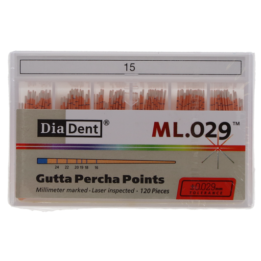 Gutta Percha Points ISO Sizes Non-Marked – Standard Sizes, Vials, 120/Pkg, Size #35